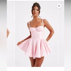 Elegant Pink Mini Dress